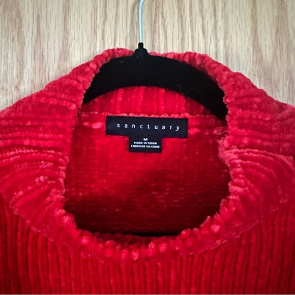 [sanctuary] red chenille mock neck sweater - Picture 3 of 3